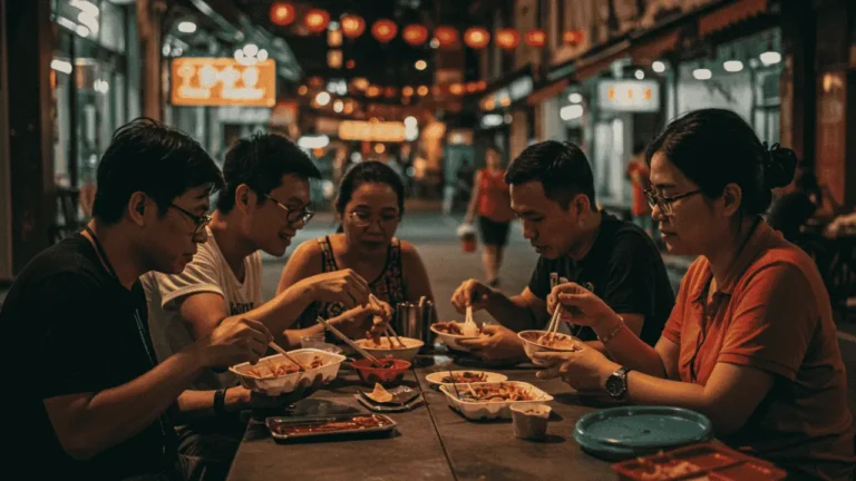 chinatown hawker leftovers consumption